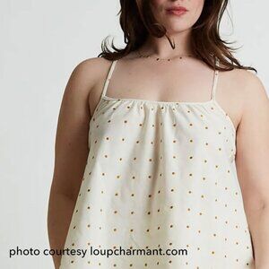 Loup Charmant Golden Dot Scoop Tank, Size Small